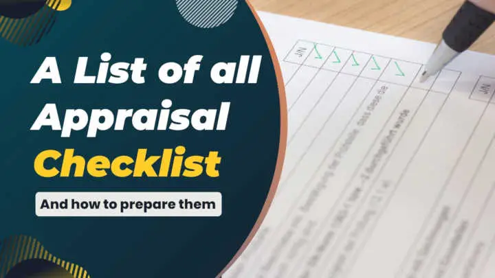 A List of all house Appraisal Checklist