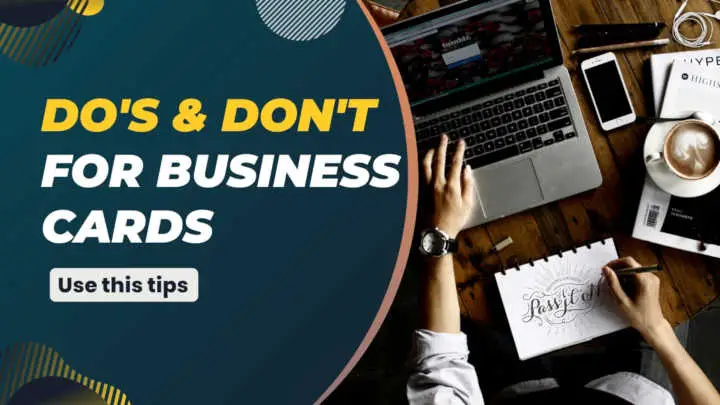 real estate business card Do's and Don't